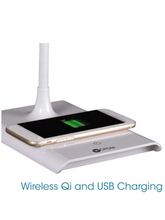 Load image into Gallery viewer, New Other OttLite Power-Up LED Desk Lamp with Wireless Charging- Great for Home or Office