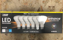 Load image into Gallery viewer, FEIT LED DIMMABLE ENHANCED BR30 FLOOD LIGHT 65W REPLACEMENT 8.3 WATTS 6-PACK