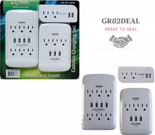Load image into Gallery viewer, Home &amp; Travel Combo Charging Set - 11 AC Outlets + 9 USB Ports Surge Protection