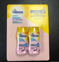 Load image into Gallery viewer, Coppertone Water Babies Pure &amp; Simple Mineral Based Lotion Sunscreen 6 oz