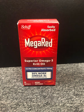 Schiff MegaRed Ultra Concentrate Superior Omega-3 Krill Oil 750 mg 80 Softgels