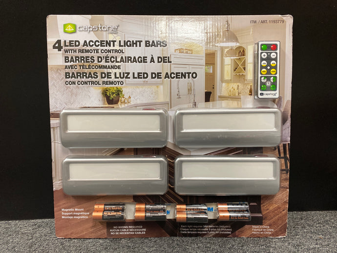 Capstone Lighting 4 LED Accent Light Bars with Remote Control