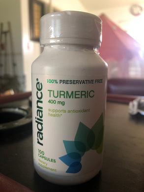 Radiance Turmeric 400 mg. Supports Antioxidant Health. 100 Capsules Dietary Supplement.