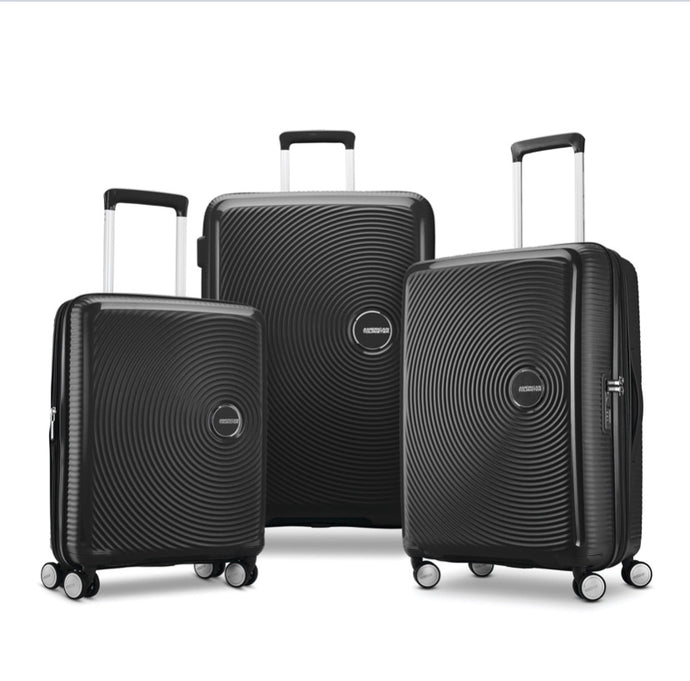 New American Tourister Curio 3-piece Hardside Spinner Luggage Set Black