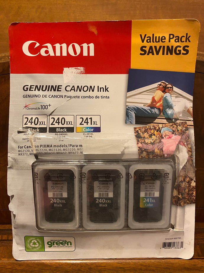 New damaged box Genuine canon ink 240 XXL 240 XXL 241 XL color