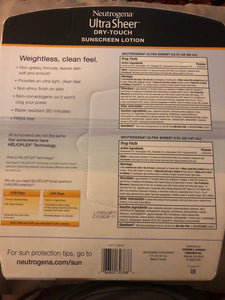 Neutrogena Ultra Sheer Sunscreen Lotion SPF 55, 5 Oz & 3 Oz