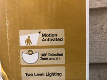 Load image into Gallery viewer, New damaged box Hampton Bay Motion Sensing exterior wall lantern Black Power Coated