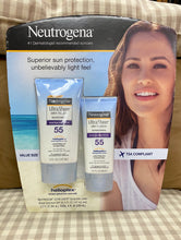 Load image into Gallery viewer, NEW Neutrogena Ultra Sheer Dry Touch Helioplex SPF 55, 5 oz. &amp; 3 oz.