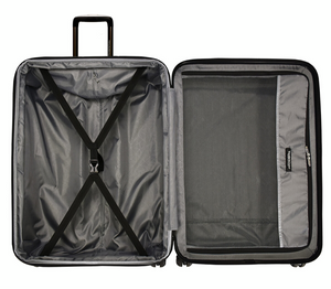 Pre Owned traveler's choice the art of travel 2-piece hardside spinner set, 29" & 21" Metallic Grey