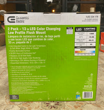 Load image into Gallery viewer, New Commercial Electric 13" Oil Rubbed Bronze, Color Changing LED Flush Mount 2-Pack