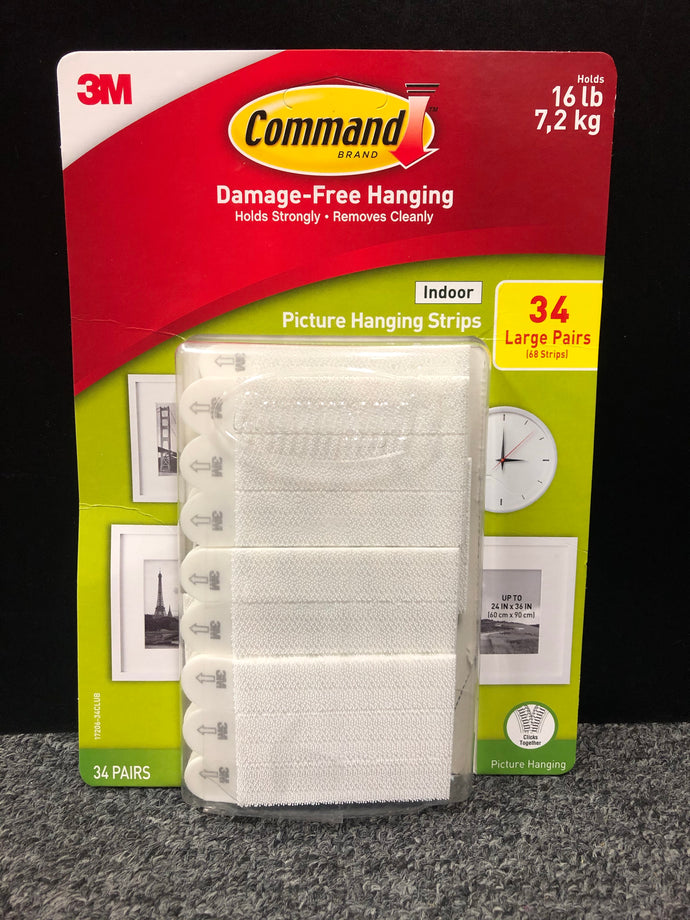 3M Command Damage-Free Large Picture Hanging Strips Package