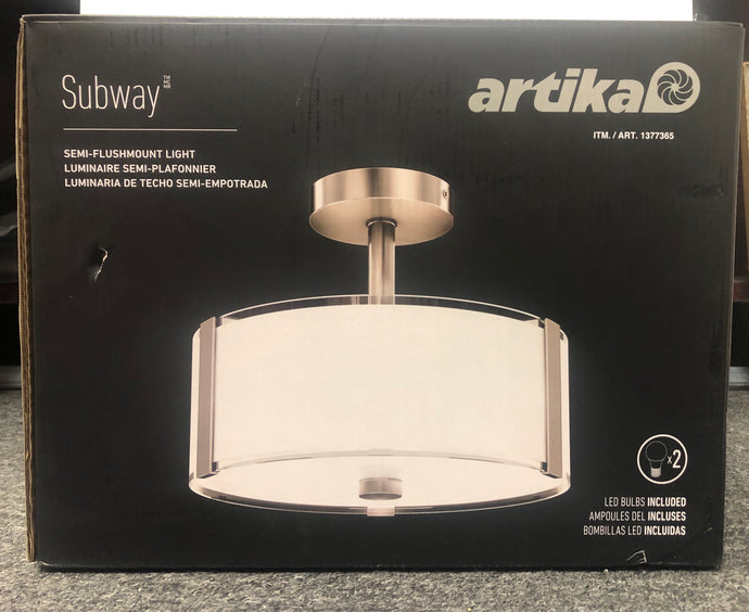 Artika Subway Semi-Flush Mount Light