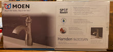 Load image into Gallery viewer, New Moen Hamden Spot Resist Brushed Nickel Bathroom Faucet 84303SRN