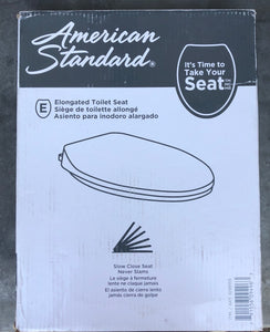 New Elongated Slow Quiet Close Bathroom Toilet Seat Quick Clean American Standard