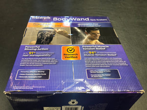 New open box  Waterpik Body Wand Spa Shower Head System with Anywhere Bracket Chrome