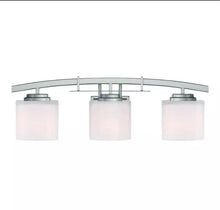 Load image into Gallery viewer, New Hampton Bay Architecture 3-Light Brushed Nickel Vanity Light