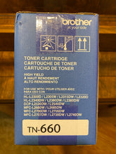 Load image into Gallery viewer, NEW GENUINE - BROTHER TN-660 BLACK TONER CARTRIDGE - HL-L2360DW SEALED