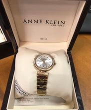 Load image into Gallery viewer, Pre-owned Anne Klein 12/2258SVRG Women's 28mm Rose Gold Tone Crystal Accent Swiss