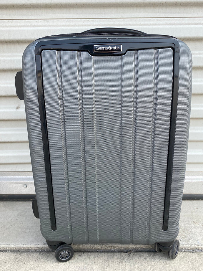 Pre Owned Samsonite Grey Suitcase Luggage