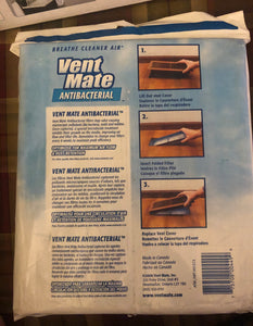 Vent Mate Antibacterial Allergen Control Package of 8 Air Vent Filters with Microbicide