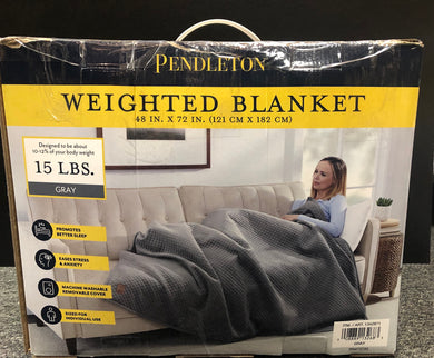 NEW Pendleton Weighted Blanket 48x72 Therapeutic 400TC Cotton Fabric 15 lb