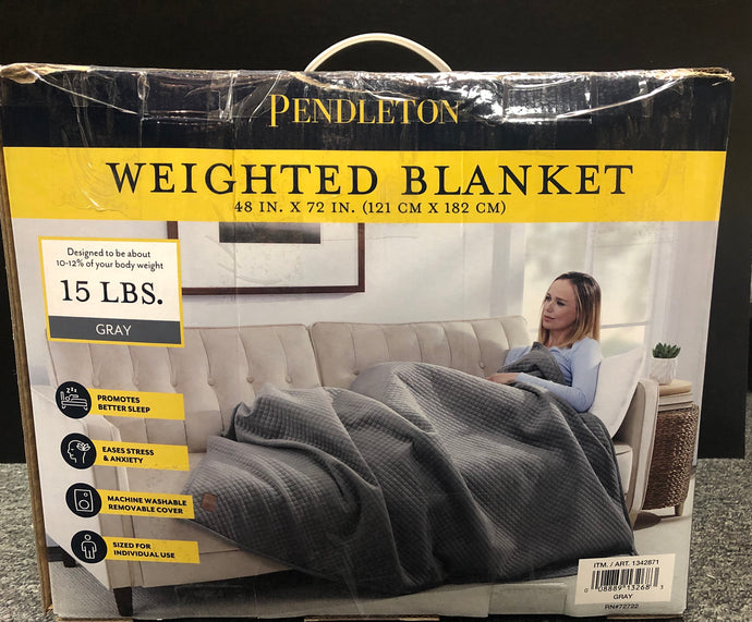 NEW Pendleton Weighted Blanket 48x72 Therapeutic 400TC Cotton Fabric 15 lb