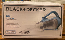 Load image into Gallery viewer, New Black Decker 16 Volt Lithium Cordless Dustbuster Hand Vacuum used