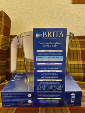 BRITA 10 cup White Grand Water Pitcher with one Filter 40 Gallon