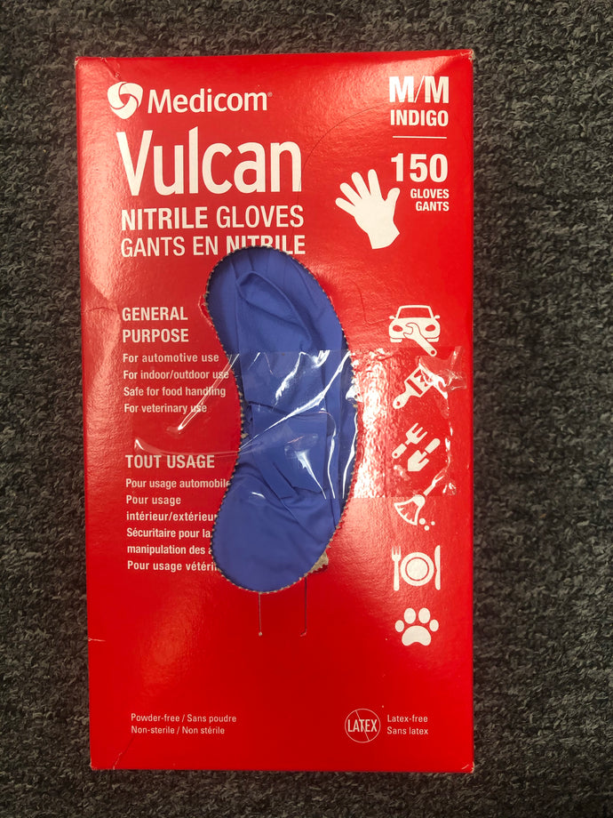 Medicom Vulcan Nitrile Gloves 150 CT sz Medium