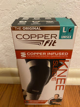 Load image into Gallery viewer, Copper Fit Recovery Infused Compression Knee Sleeve L 2-Pack Anti-Odor  unisex Stretch 17”-19”