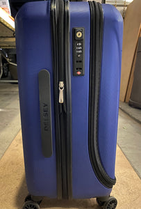 Pre Owned Delsey Luggage Helium Shadow 3.0 21 inch Carry-On Exp. Spinner Suiter Trolley, Blue