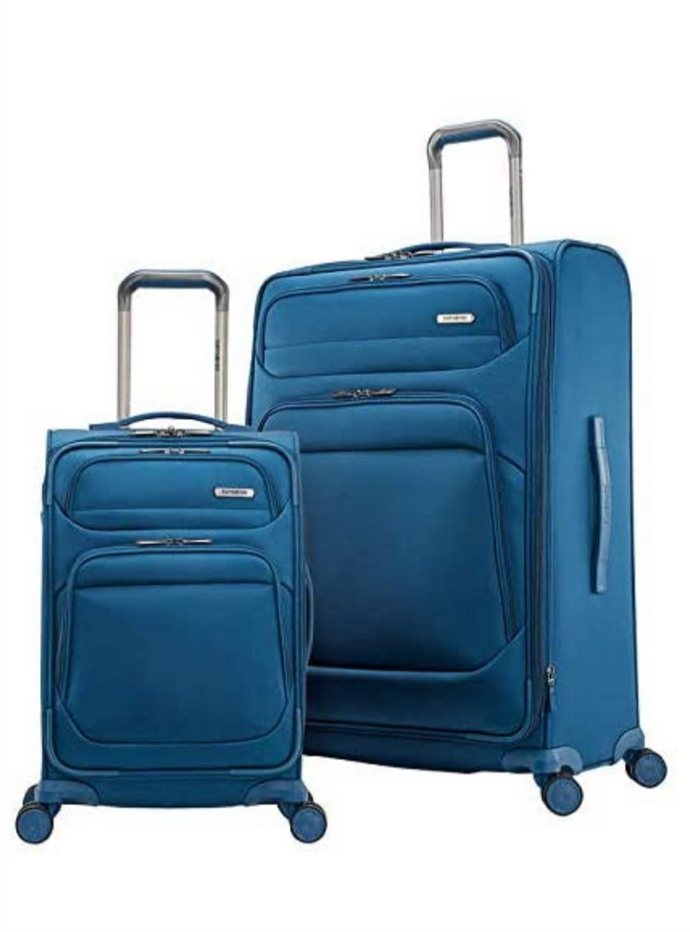 New Samsonite Epsilon NXT 2-piece Softside Spinner Luggage Set 27”& 20” Blue