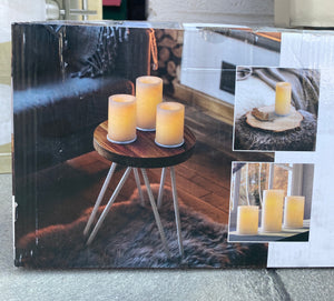 O/B Sterno home LED Flameless Flickering Candles Optical Fiber Wick with Remote and Timer, Battery Operated Wax Candles 6 Pack Decoration
