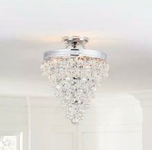 Load image into Gallery viewer, New Home Decorators Collection 3-Light Chrome Crystal Semi-Flush Mount