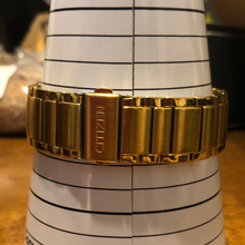 Load image into Gallery viewer, Citizen AT2242-55E Axiom Eco-Drive Gold-Tone Black Chronograph Dial Watch