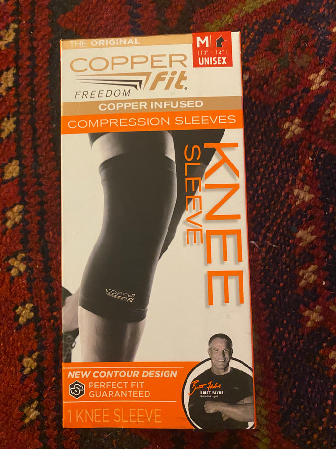 New open box Copper Fit Compression Knee Sleeves Unisex Size Medium 13”-14”