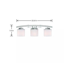 Load image into Gallery viewer, New Hampton Bay Architecture 3-Light Brushed Nickel Vanity Light
