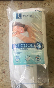 LC Platinum TRI-Cool Memory Fiber Pillows King 20 x 36" 2 Pack