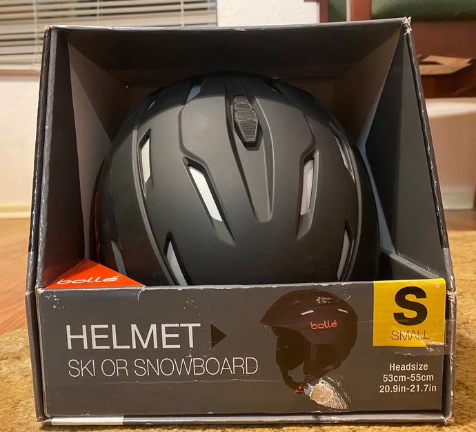 New open box Bolle Snowboard or Ski Helmet size Small head size 53cm-55cm 20.9in-21.7in