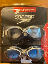 Load image into Gallery viewer, New open box Speedo Adult swim 2 goggles Ages 14+ colors black blue and white