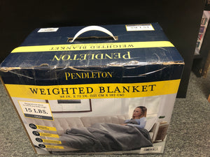 NEW Pendleton Weighted Blanket 48x72 Therapeutic 400TC Cotton Fabric 15 lb