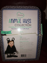 Load image into Gallery viewer, New open box Little Miracles Skunk Animal Hugs Hooded Black Blanket with plush