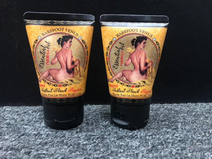 2 x Barefoot Venus Mustard Bath Hand Repair Cream Lotion Mini 1 Ounce