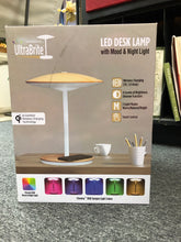 Load image into Gallery viewer, Ultrabrite LED Desk Lamp with Mood and Night Light Wireless Charging