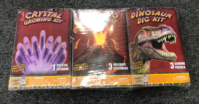 Brand new Discover with Dr. Cool 3 Pack Science Kit - Growing Crystal,Volcano + Dino Dig