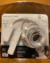 Load image into Gallery viewer, Jasco 2 Pack 8ft. Extra-Long Flat Corded Extension Cords With USB Charging Brand New