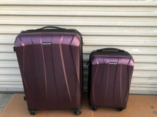 Load image into Gallery viewer, Pre owned Samsonite hard shell purple luggage 2 piece set