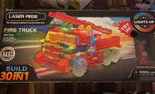 Load image into Gallery viewer, Laser Pegs Lighted Construction Set Fire Truck 297 Pieces STEM APPROVED NEW