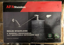Load image into Gallery viewer, New AFA  Stainless 8" Rain Showerhead w/ Extension Arm