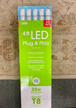 Load image into Gallery viewer, New Feit Electric 4 ft. 20-Watt Plug and Play Linear LED Tube Light Bulb (10-Pack)